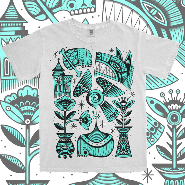 [SUN DAMAGED] Exist Glow In The Dark - Sage Screenprinting